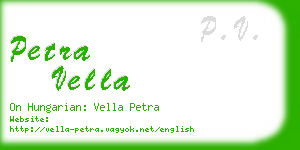 petra vella business card